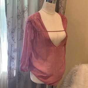 Young fabulous and broke open Neck  blouse/ Top